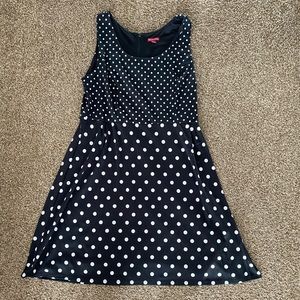 Black/white polka dot dress